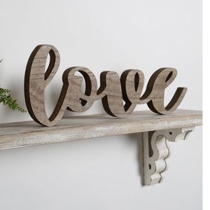 Love tabletop wood sign decor ~ rustic home decor